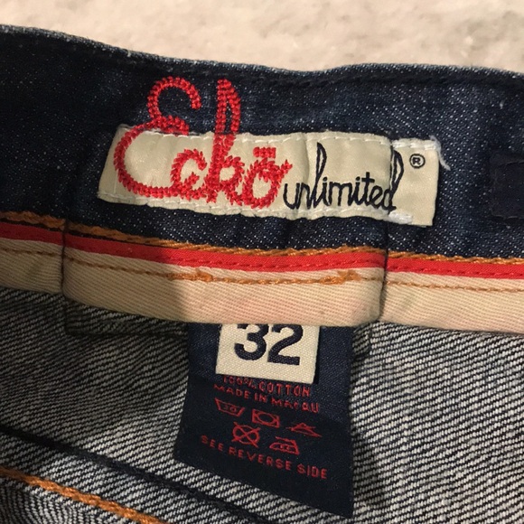 Ecko Unltd Denim Shorts Mens 32 Blue Jean Y2K Bermuda Baggy Streetwear Embroider - Picture 8 of 12